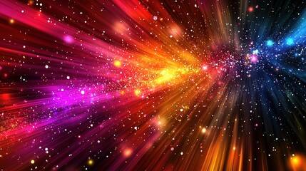 Naklejka premium Abstract Background Illustrating Internet Connection with Colorful Lines