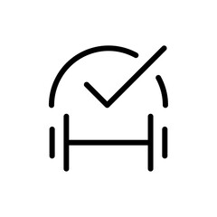 Gym routine icon flat editable icon mark