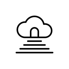 Heaven entrance icon flat editable icon mark