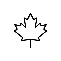 Maple leaf icon flat editable icon mark