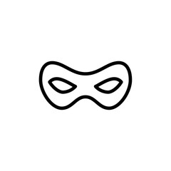 Mask icon flat editable icon mark