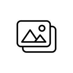 Photos icon flat editable icon mark