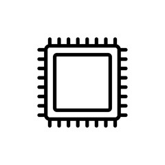 Processor icon flat editable icon mark