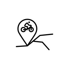 Race track icon flat editable icon mark