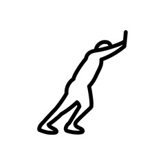 Push icon flat editable icon mark