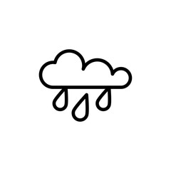 Rain icon flat editable icon mark