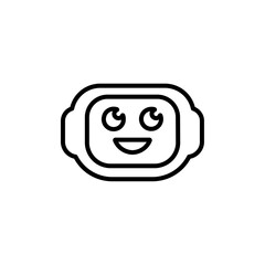 Robot icon flat editable icon mark