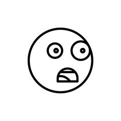Scared icon flat editable icon mark