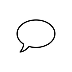 Speech bubble icon flat editable icon mark