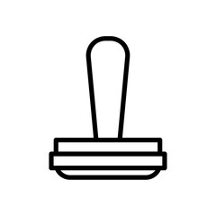 Stamp icon flat editable icon mark