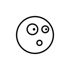Surprised icon flat editable icon mark
