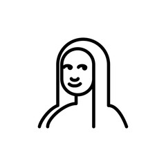 Women icon flat editable icon mark