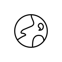 World icon flat editable icon mark