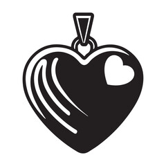  Valentine's Day Candy Heart Charm , vector, silhouette, illustration