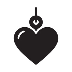  Valentine's Day Candy Heart Charm , vector, silhouette, illustration