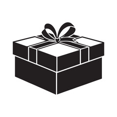 Valentine's Day Valentine Gift Box, vector, silhouette, illustration