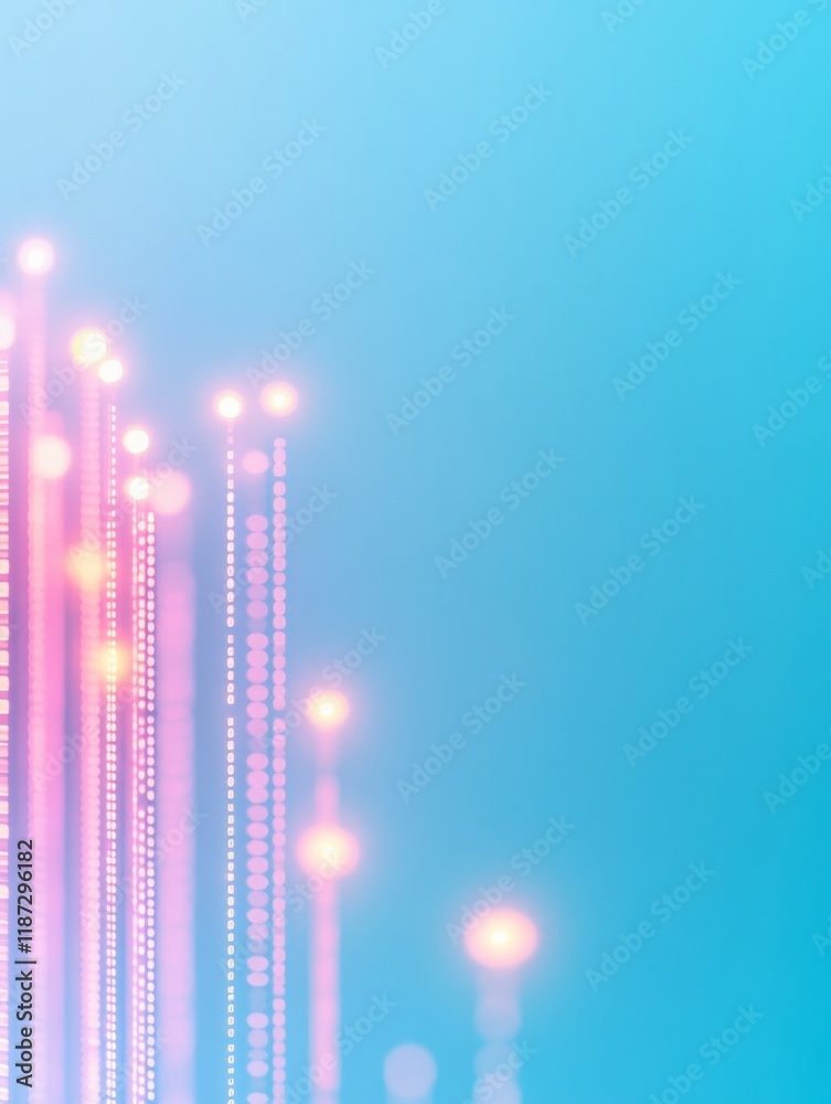 Poster abstract finance pastel graph dynamics and currency connections