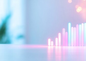 Pastel Graph Illuminations Abstract Minimalism in Global Finance Visualization