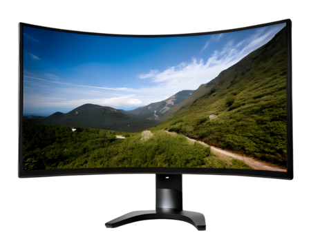 Monitor isolated on transparent background	