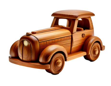 vintage toy car  isolated on transparent background	
