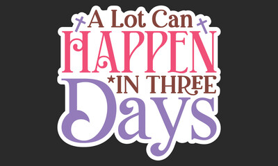 Christian Easter EPS Bundle And Stickers Design