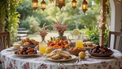 Ramadhan Kareem muslim background. Generative AI