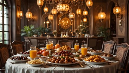 Ramadhan Kareem muslim background. Generative AI