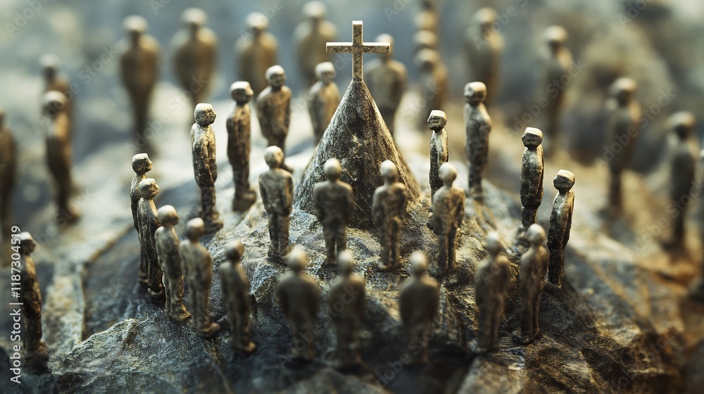 Aufkleber highdetail depiction of leadership governance featuring symbolic structures representing guidance un