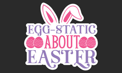 Christian Easter EPS Bundle And Stickers Design