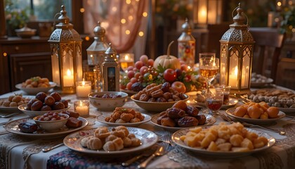 Ramadhan Kareem muslim background. Generative AI