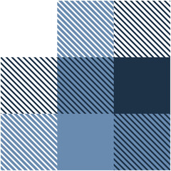 Illustration of plaid fabric with modern colors, in blue, red, navy, and turquoise tones, special weft yarn to simulate the texture of a fabric. Design for textures or repeats of garments or fashion p