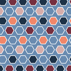 Ethnic patterns with stripes, rhombuses, circles and tribal figures with doodle effects, colors from different cultures, pre-Hispanic, Mexican and other countries, assembled in a pattern.