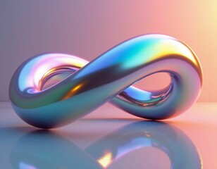 mobius strip, iridium, rainbow colors, infra shades, infinity, infinity symbol, gradient, abstract 3d background