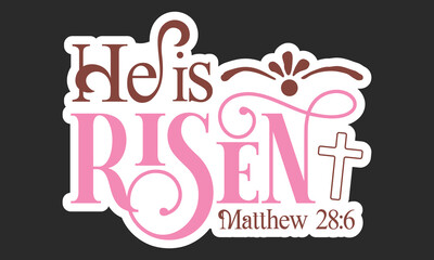 Christian Easter EPS Bundle And Stickers Design