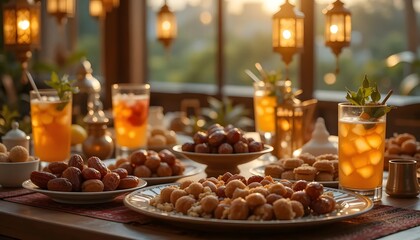 Ramadhan Kareem muslim background. Generative AI