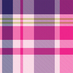 Illustration of plaid fabric with modern colors, in blue, red, navy, and turquoise tones, special weft yarn to simulate the texture of a fabric. Design for textures or repeats of garments or fashion p