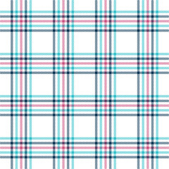 Illustration of plaid fabric with modern colors, in blue, red, navy, and turquoise tones, special weft yarn to simulate the texture of a fabric. Design for textures or repeats of garments or fashion p