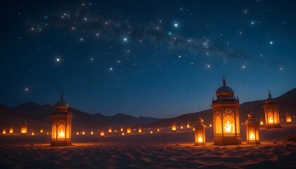 Ramadhan Kareem muslim background. Generative AI