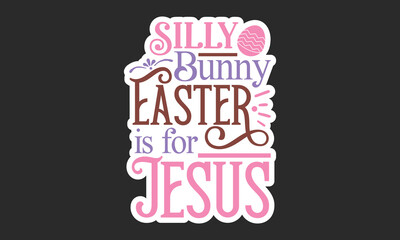 Christian Easter EPS Bundle And Stickers Design