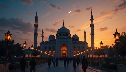 Ramadhan Kareem muslim background. Generative AI