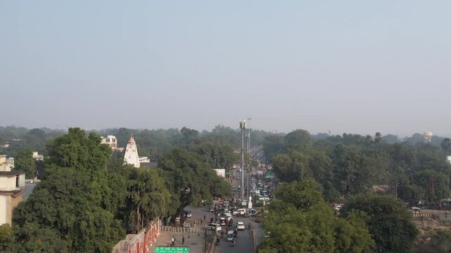 city of Prayagraj from drone