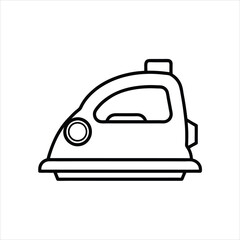 Simple Iron Icon Vector Illustration in Contour Style