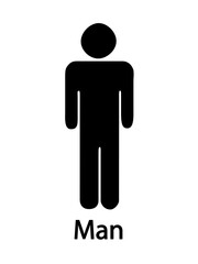 person and toilet sign