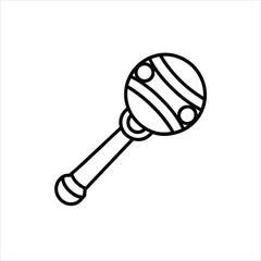 Simple Rattle Icon Design Vector