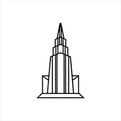 Sleek Skyscraper Design Vector on White Background
