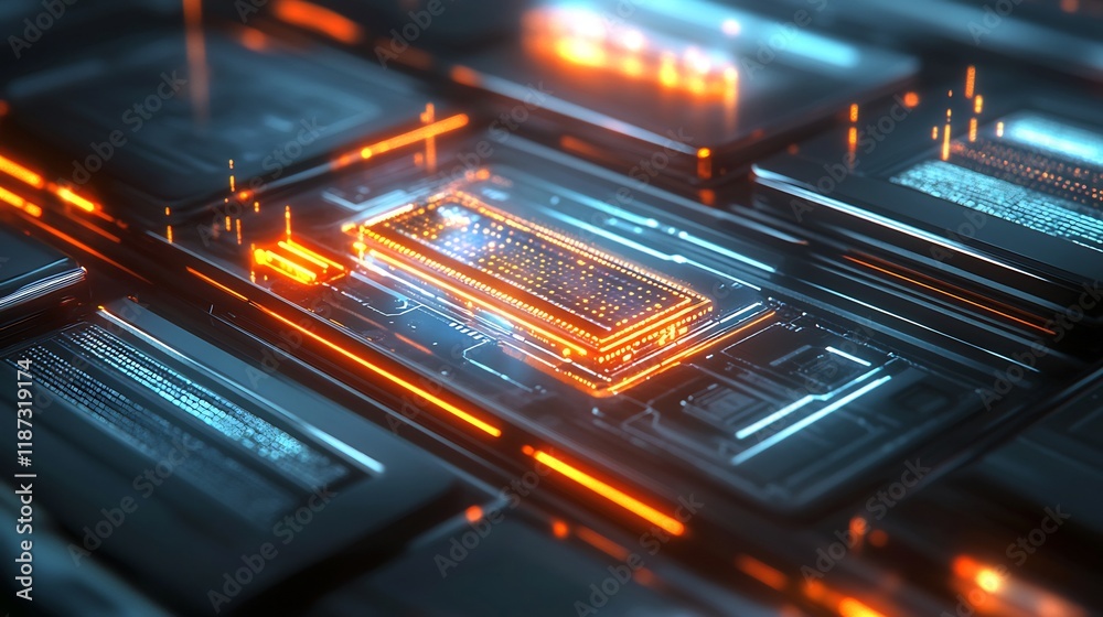 Aufkleber digital transformation illustrated radiant glowing data stream integrating across sleek futuristic d