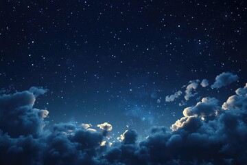 Obraz premium abstract night sky with clouds background