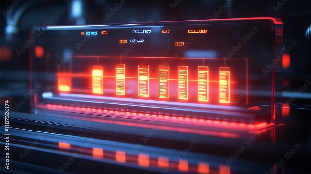Aufkleber customer satisfaction metrics shown bright positive data bars glowing a sleek transparent screen