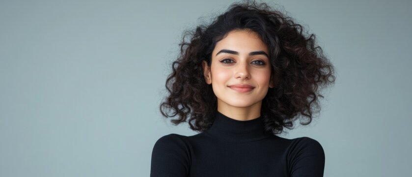 Empowerment through Empowerment Confident South Asian Woman in Modern Office Setting