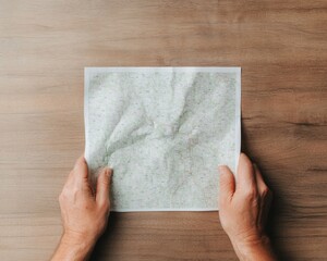 Hands Holding a Seismic Activity Map, Emphasizing Earthquake Preparedness with Detailed Zones, and Risk Assessment